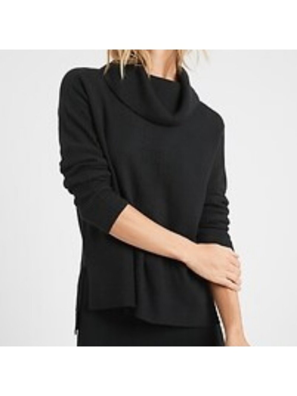 Rickis Black Cowl Neck Ribbed Plush Sweater Size XXL Loungewear Casual